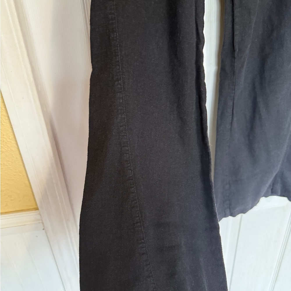 Roxy Black Linen Pants - Picture 3 of 9